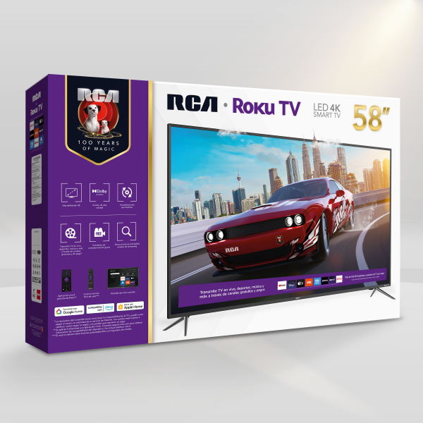 PANTA LED RCA SMART RC58RK 58"4K ROKU TV